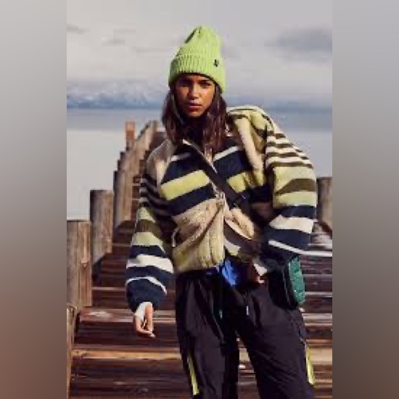 FP Movement by Free People Jackets & Blazers - NWOT FP Hit the Slopes Fleece Jacket Combo Rock LARGE